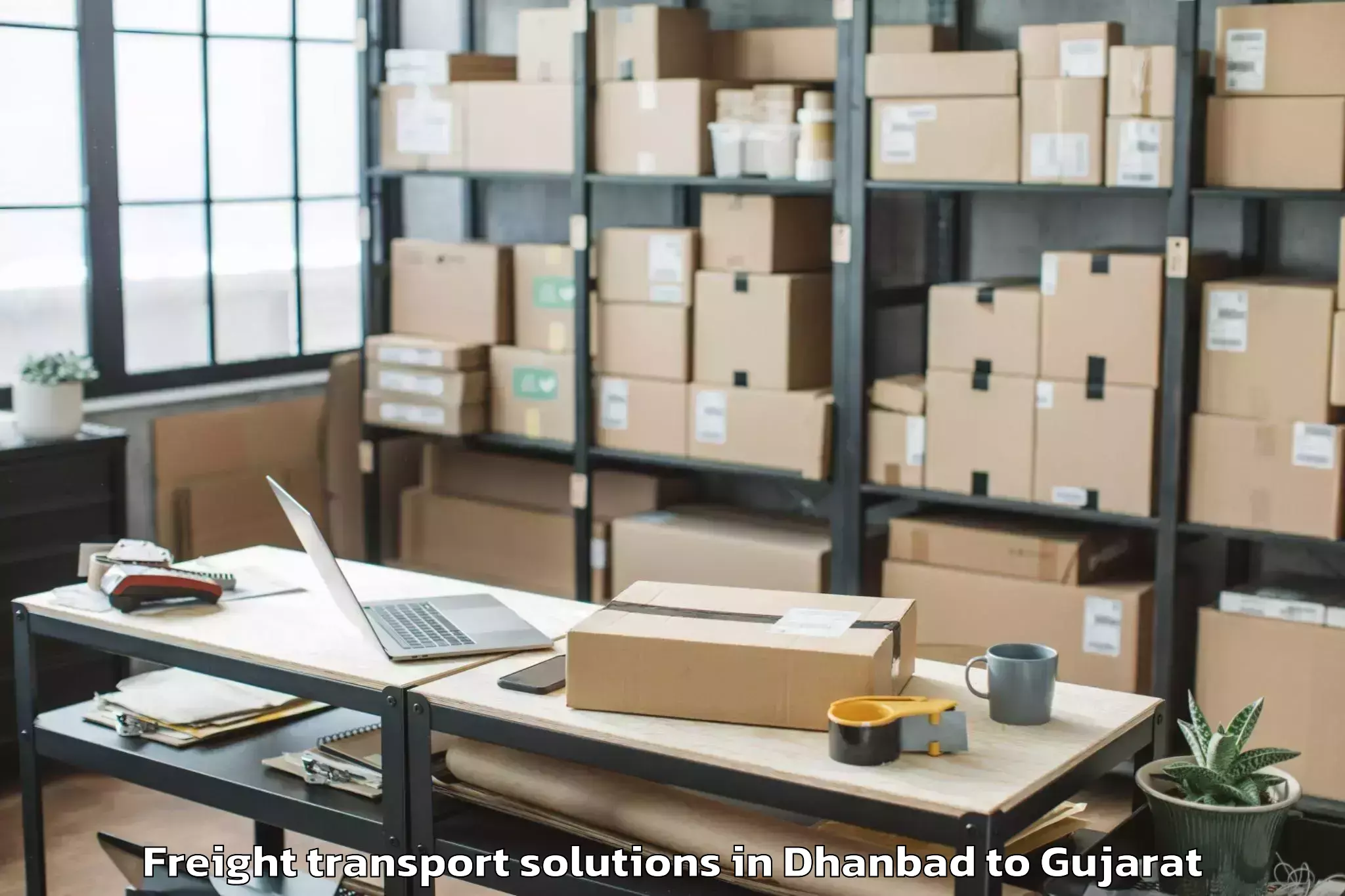 Top Dhanbad to Jambusar Freight Transport Solutions Available